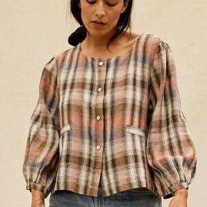 SUGAR CANDY MOUNTAIN DAISY TOP IN PLAID